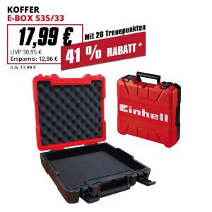 • Koffer für universelle Aufbewahrung von Werkzeug und Zubehör
• Weiches Schaumstoff-Innenfutter
• Spritzwassergeschütztes Design
• Maximale Zuladung bis 12 kg